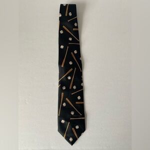 Men’s Vintage Baseball Tie, Navy w/ bat‎ & ball